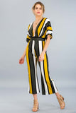 Gold/Black striped Jumpsuit