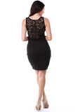 Black sleeveless Lace Dress