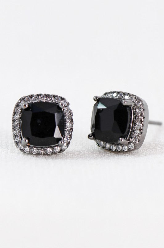 Black stud earrings