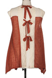 Burnt orange/Beige sleeveless PLUS top