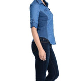 Denim Top with sleeves - Tops