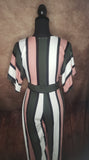 Mauve striped Jumpsuit