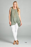 Sage Plus Size Sleeveless Twist Tunic Top