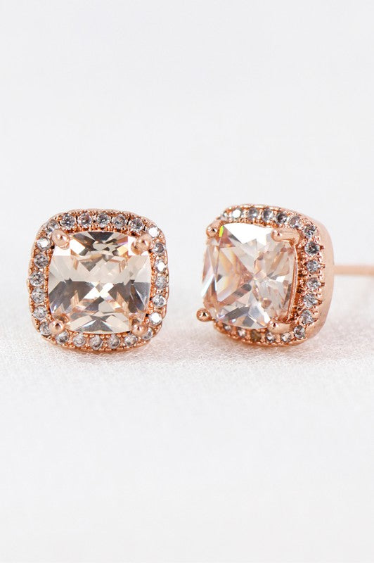 Rose gold studs