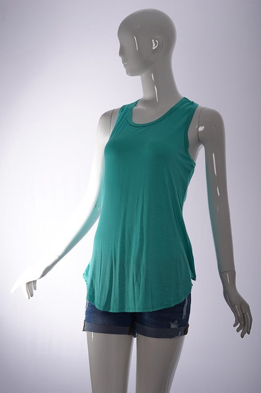 Sleeveless Teal Top